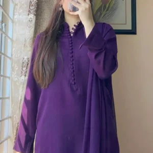 Silk Karandi Purple Outfit