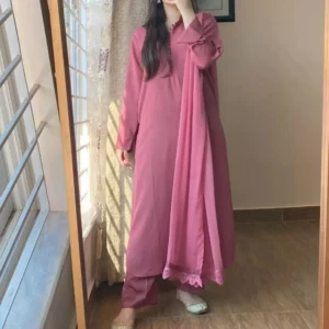 Silk Karandi bubblegum pink Outfit