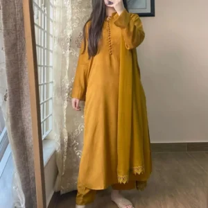 Silk Karandi Mustard Outfit