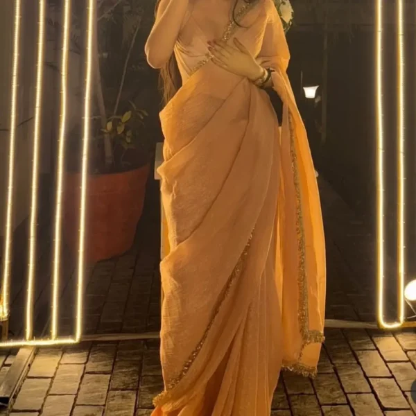 Sunset Glow Georgette Silk Ensemble