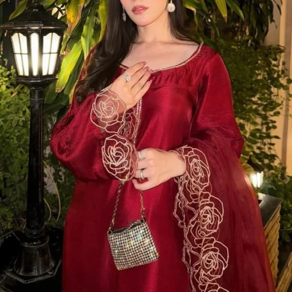 Rhinestone Silk Outfit
