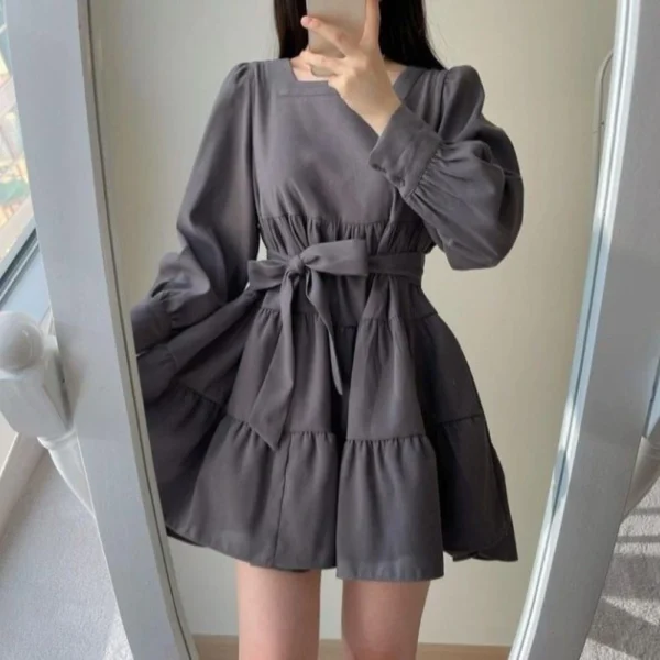 Long-Sleeve Mini Dress