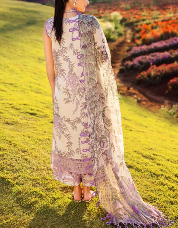 Lavender Bloom Chikan Embroidered Lawn Suit