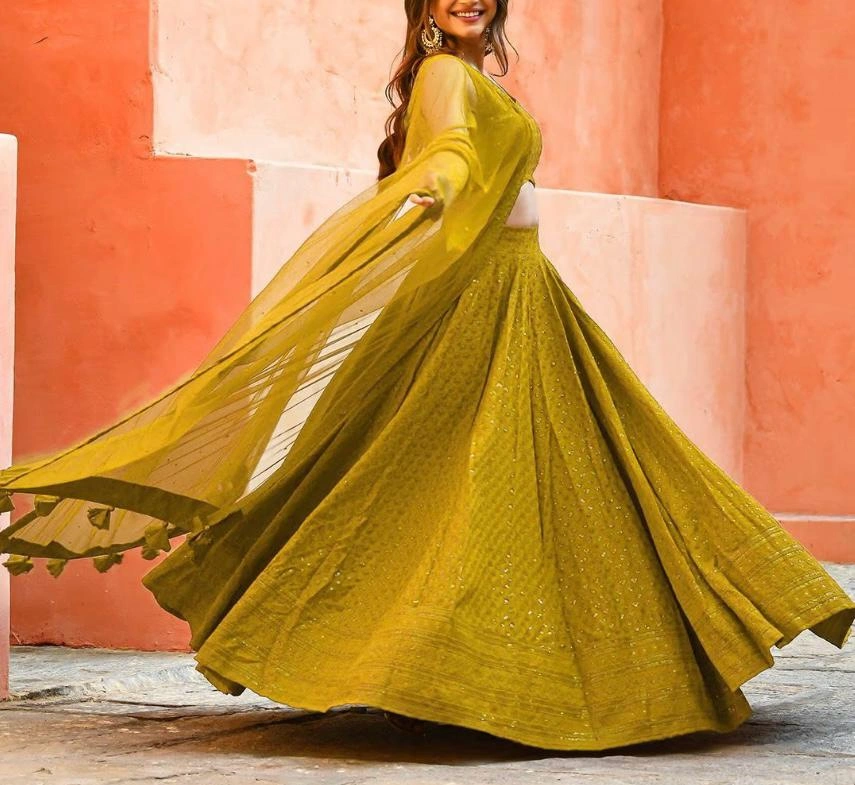 Mohini- Chikankari Lehenga - Image 7