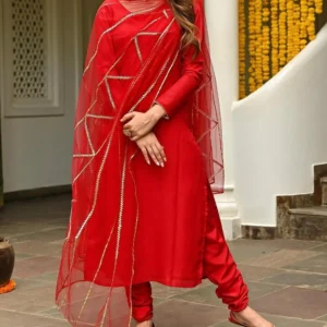 Churidar Suit with Gota Patti Dupatta