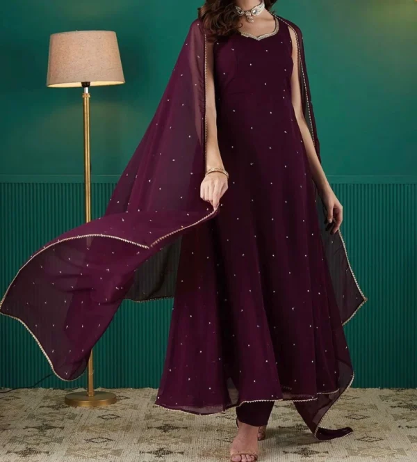 Minimalist Georgette Anarkali - Image 4