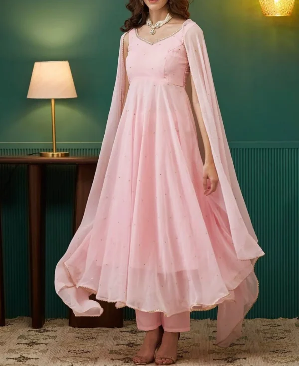 Minimalist Georgette Anarkali - Image 7