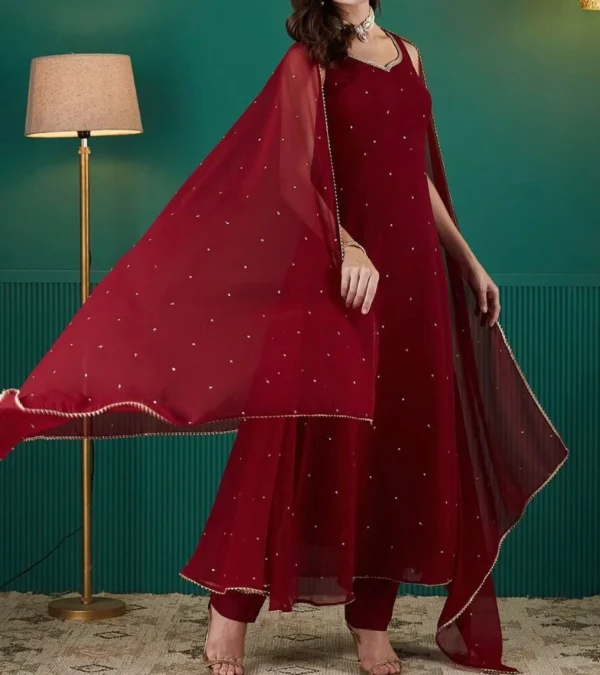 Minimalist Georgette Anarkali - Image 15