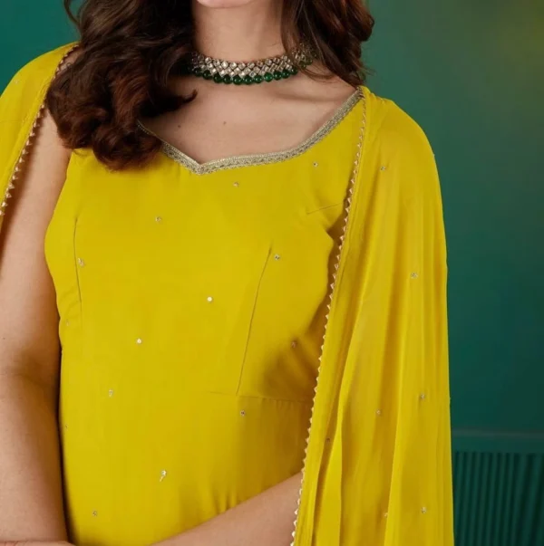 Minimalist Georgette Anarkali - Image 21