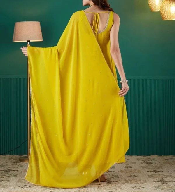 Minimalist Georgette Anarkali - Image 20