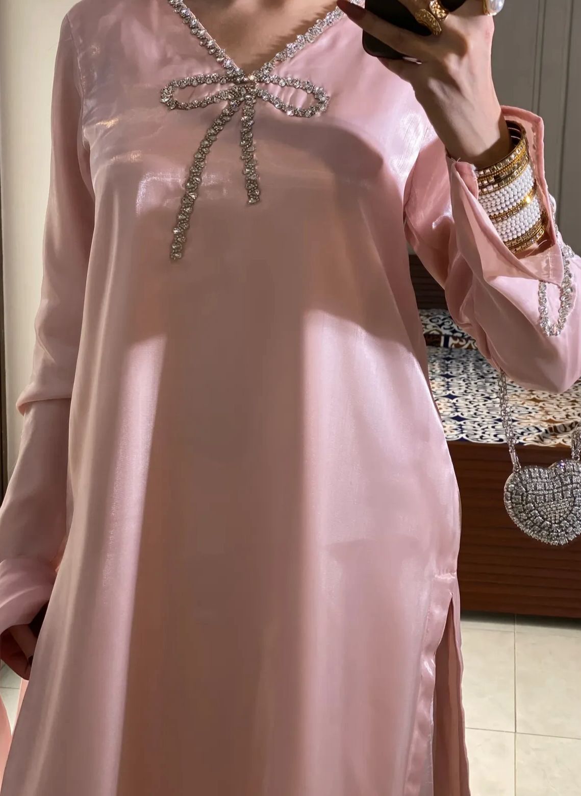 Soft Pink Bow Outfit - Image 3