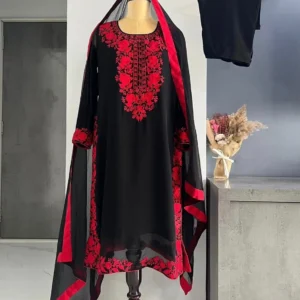 Saiyaara - Black & Red Embroidered Outfit