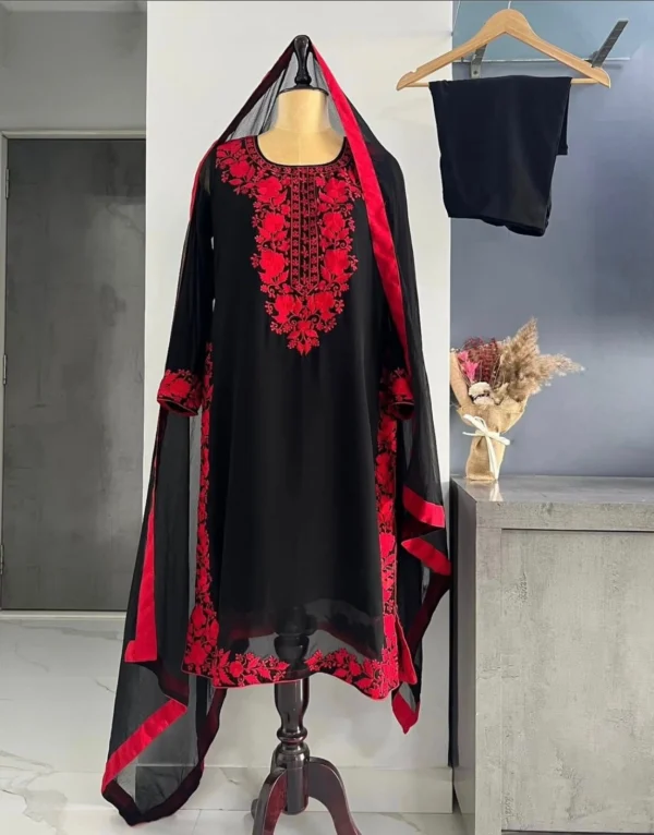 Saiyaara - Black & Red Embroidered Outfit