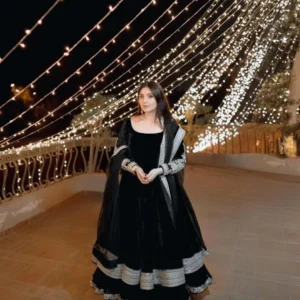 Black Velvet Double Ghera Anarkal
