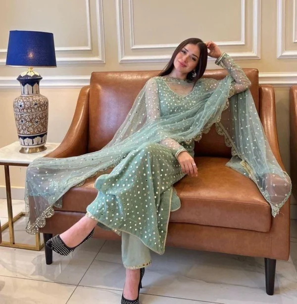 Noor-e-JhilMil Mirror Work Outfit - Image 5